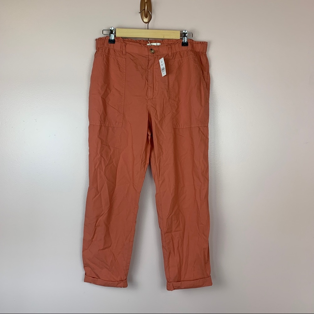 Lou & Grey for Loft Orange Cropped Pant Medium